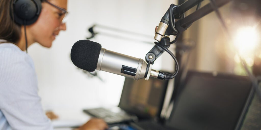 Microfono de estudio de grabación PODCAST